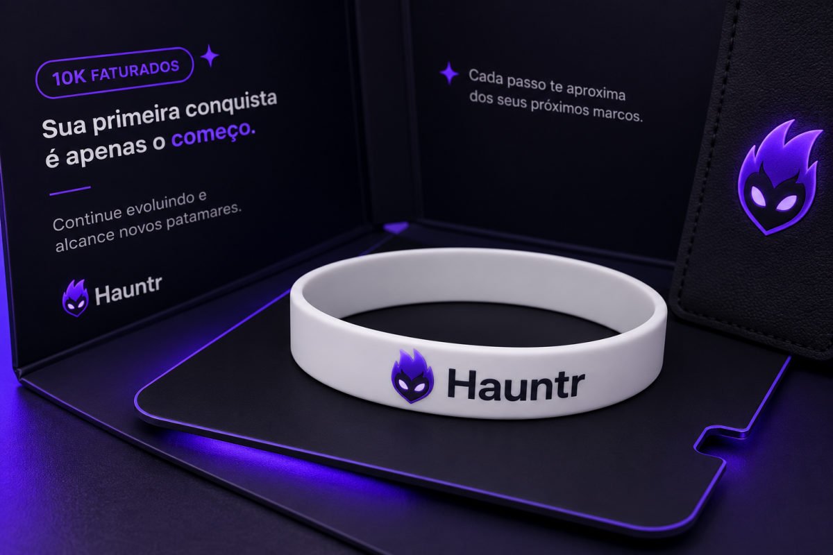 Kit Hauntr 10K faturados — pulseira e box oficial