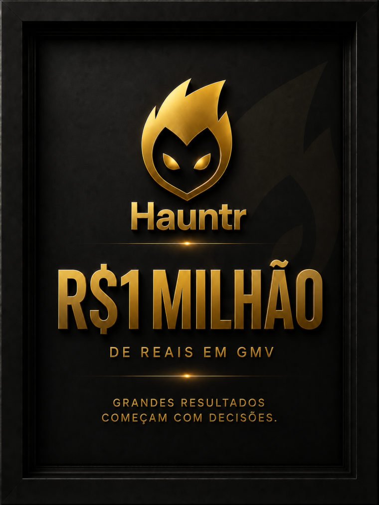 Placa Hauntr R$1 milhão em GMV